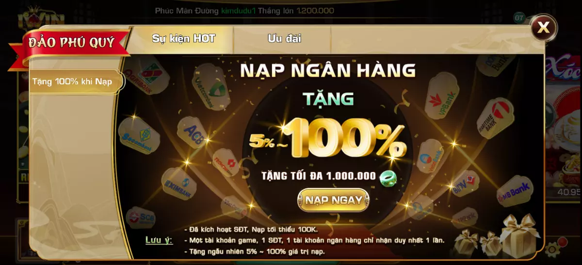 Có thể khi đến với iWin Club bạn sẽ bị ấn tượng bởi mức thưởng lớn Có thể khi đến với iWin Club bạn sẽ bị ấn tượng bởi mức thưởng lớn